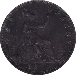 1877 PENNY ( VF ) . - Penny - Cambridgeshire Coins
