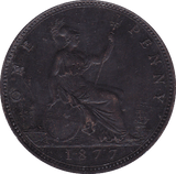 1877 PENNY ( VF ) . - Penny - Cambridgeshire Coins