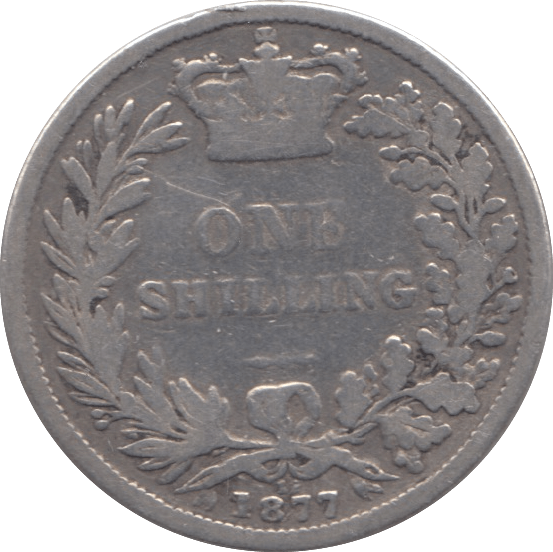 1877 SHILLING ( FINE ) DIE 12 - Shilling - Cambridgeshire Coins