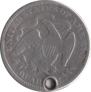 1877 SILVER QUARTER DOLLAR USA - SILVER WORLD COINS - Cambridgeshire Coins