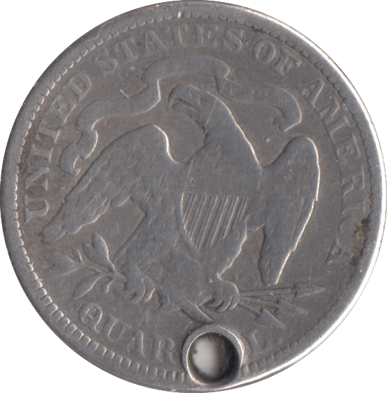 1877 SILVER QUARTER DOLLAR USA - SILVER WORLD COINS - Cambridgeshire Coins