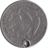 1877 SILVER QUARTER DOLLAR USA - SILVER WORLD COINS - Cambridgeshire Coins