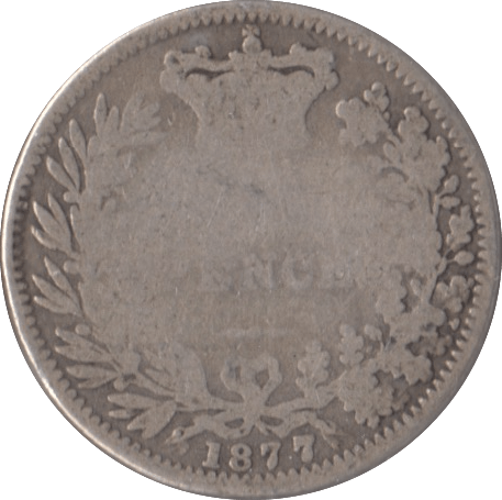 1877 SIXPENCE ( FAIR ) - Sixpence - Cambridgeshire Coins