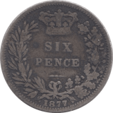 1877 SIXPENCE ( FINE ) - Sixpence - Cambridgeshire Coins