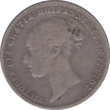 1877 SIXPENCE ( NF ) DIE 32 - SIXPENCE - Cambridgeshire Coins