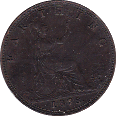 1878 FARTHING ( AUNC ) - Farthing - Cambridgeshire Coins