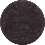1878 FARTHING ( AUNC ) - Farthing - Cambridgeshire Coins
