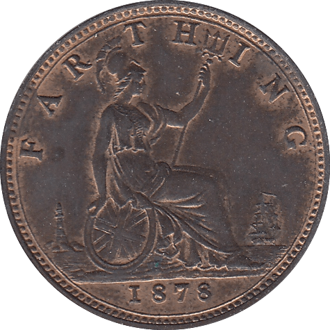 1878 FARTHING ( BU ) - Farthing - Cambridgeshire Coins