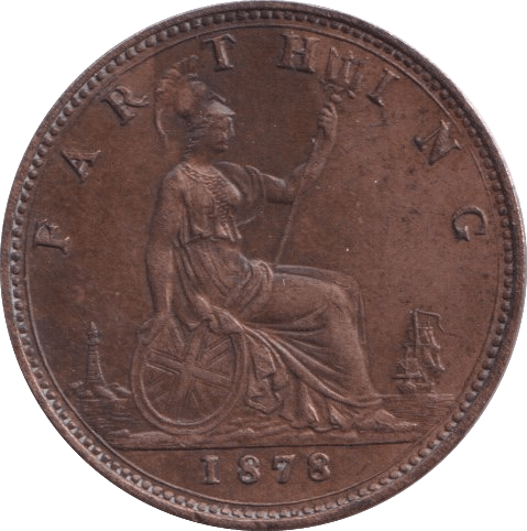1878 FARTHING ( EF ) - Farthing - Cambridgeshire Coins