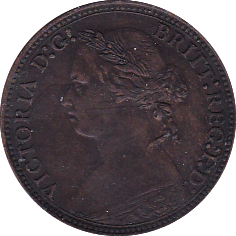 1878 FARTHING ( EF ) - Farthing - Cambridgeshire Coins