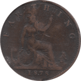 1878 FARTHING ( FAIR ) - Farthing - Cambridgeshire Coins