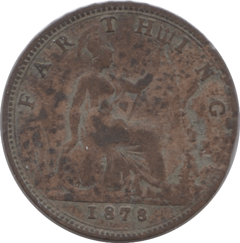 1878 FARTHING ( FINE ) - Farthing - Cambridgeshire Coins