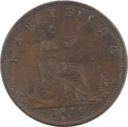 1878 FARTHING ( GVF ) - Farthing - Cambridgeshire Coins