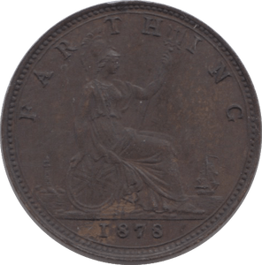 1878 FARTHING ( UNC ) 4 - Farthing - Cambridgeshire Coins