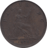 1878 FARTHING ( UNC ) 4 - Farthing - Cambridgeshire Coins