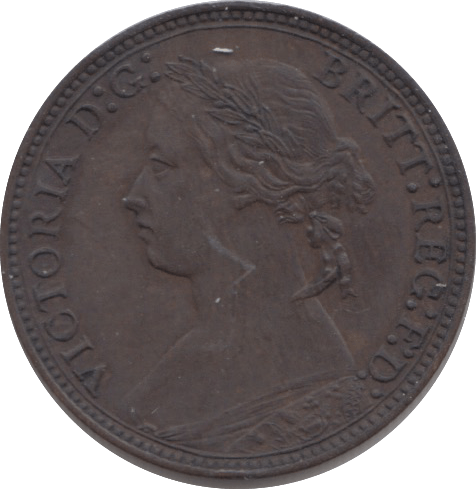 1878 FARTHING ( UNC ) 4 - Farthing - Cambridgeshire Coins