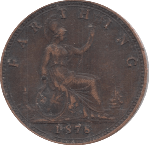1878 FARTHING ( VF ) 18 - Farthing - Cambridgeshire Coins