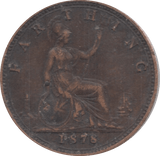 1878 FARTHING ( VF ) 18 - Farthing - Cambridgeshire Coins