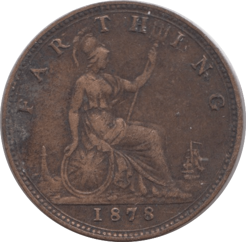 1878 FARTHING ( VF ) - Farthing - Cambridgeshire Coins