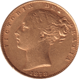 1878 GOLD SOVEREIGN ( GVF ) S - Sovereign - Cambridgeshire Coins