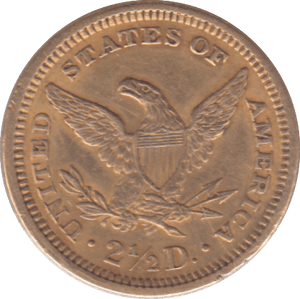 1878 GOLD TWO AND HALF DOLLARS USA - Gold World Coins - Cambridgeshire Coins