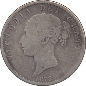 1878 HALFCROWN ( FINE ) 6 - Halfcrown - Cambridgeshire Coins