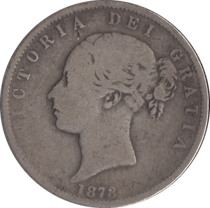 1878 HALFCROWN ( FINE ) - Halfcrown - Cambridgeshire Coins