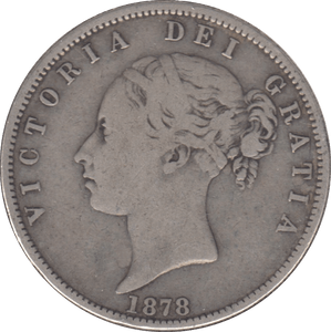 1878 HALFCROWN ( GF ) - Halfcrown - Cambridgeshire Coins