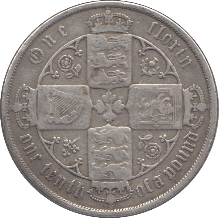 1878 ONE FLORIN ( NF ) - Florin - Cambridgeshire Coins
