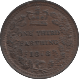 1878 ONE THIRD FARTHING ( AUNC ) - One Third Farthing - Cambridgeshire Coins