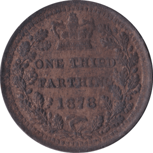 1878 ONE THIRD FARTHING ( EF ) - One Third Farthing - Cambridgeshire Coins