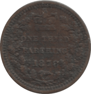 1878 ONE THIRD FARTHING ( FINE ) 1 - One Third Farthing - Cambridgeshire Coins