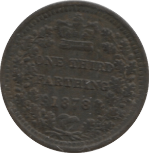 1878 ONE THIRD FARTHING ( GVF ) 1 - One Third Farthing - Cambridgeshire Coins