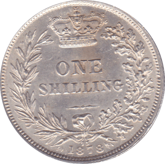 1878 SHILLING ( UNC ) DIE 15 - Shilling - Cambridgeshire Coins