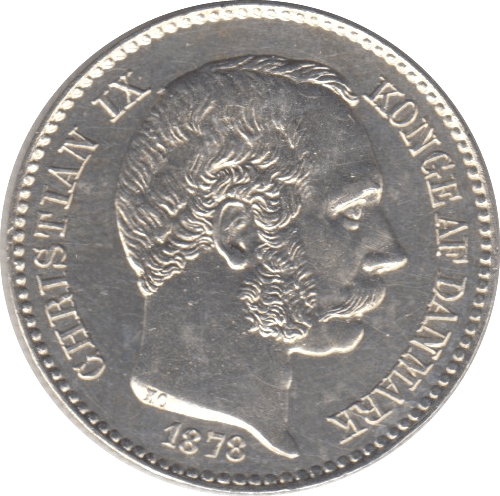 1878 SILVER 10 CENTS DANISH WEST INDIES - SILVER WORLD COINS - Cambridgeshire Coins