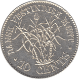 1878 SILVER 10 CENTS DANISH WEST INDIES - SILVER WORLD COINS - Cambridgeshire Coins