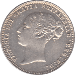 1878 SIXPENCE ( AUNC ) Die 56 - Sixpence - Cambridgeshire Coins
