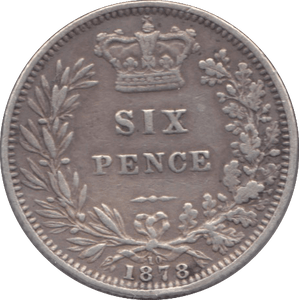 1878 SIXPENCE ( VF ) DIE 10 - Sixpence - Cambridgeshire Coins