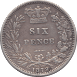 1878 SIXPENCE ( VF ) DIE 10 - Sixpence - Cambridgeshire Coins