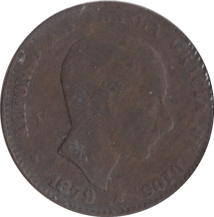 1879 10 CENTIMOS SPAIN - WORLD COINS - Cambridgeshire Coins