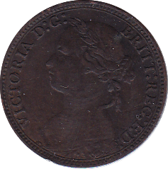 1879 FARTHING ( AEF ) - Farthing - Cambridgeshire Coins