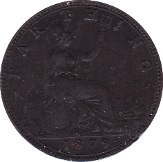 1879 FARTHING ( AEF ) - Farthing - Cambridgeshire Coins