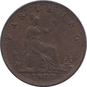 1879 FARTHING ( AUNC ) - Farthing - Cambridgeshire Coins