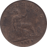 1879 FARTHING ( AUNC ) - Farthing - Cambridgeshire Coins