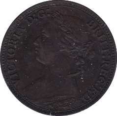 1879 FARTHING ( EF ) B - Farthing - Cambridgeshire Coins