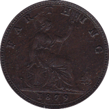 1879 FARTHING ( EF ) B - Farthing - Cambridgeshire Coins