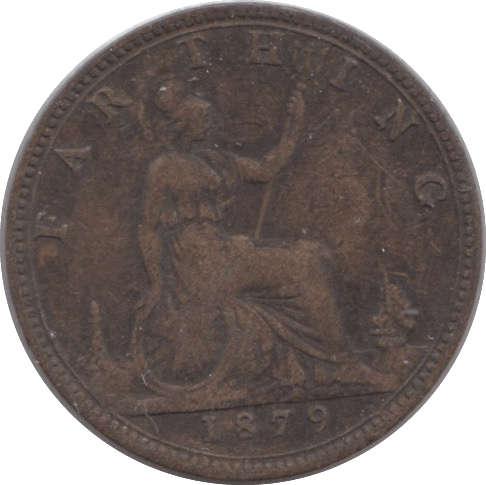 1879 FARTHING ( FINE ) - Farthing - Cambridgeshire Coins