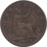 1879 FARTHING ( FINE ) - Farthing - Cambridgeshire Coins