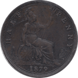 1879 HALFPENNY ( EF ) - Halfpenny - Cambridgeshire Coins