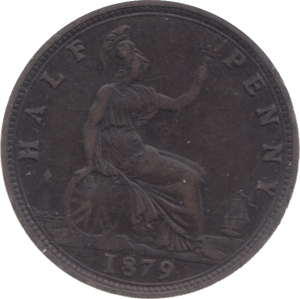 1879 HALFPENNY ( VF ) 5 - Halfpenny - Cambridgeshire Coins